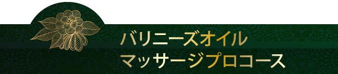 バリニーズオイルマッサージプロコース